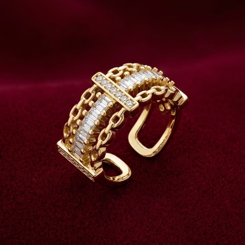 18kt Gold Plated Adjustable Occasionally Wearing Rings collection - Image 4