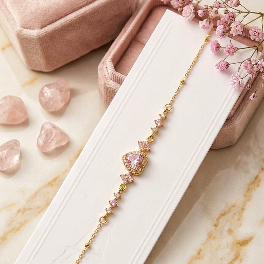 18kt Gold plated Floral Bracelet - Image 3