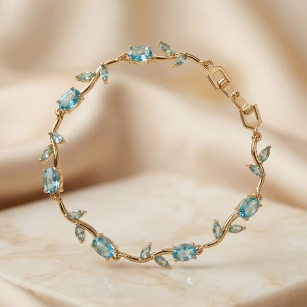 Anti Ternish 18kt Gold plated Real crystals Tulip Bracelets