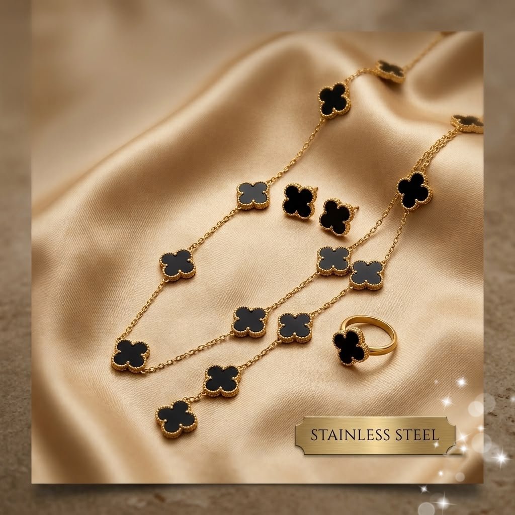 Clover Luxury jewelry set ( 18kt Gold plated) - Image 2