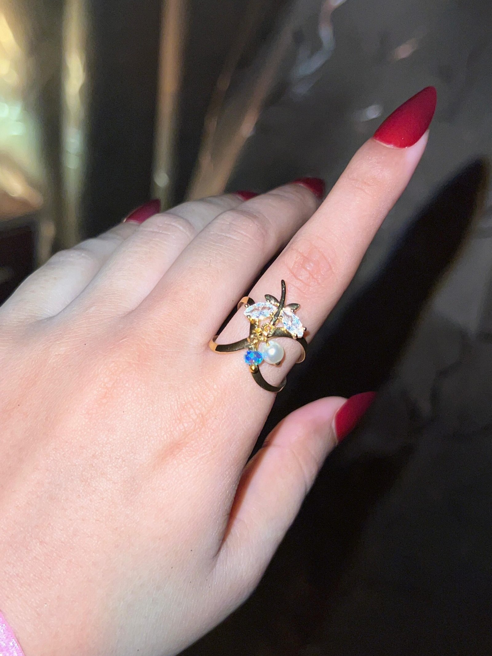 18kt Gold Plated Ancient Vintage Ring - Image 3