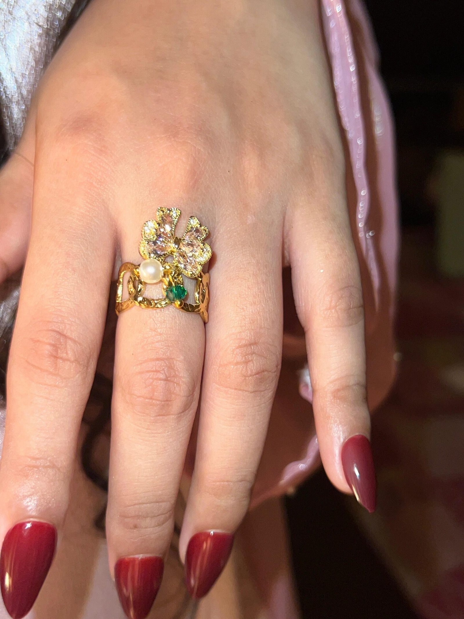 Vintage Ring 18kt Gold Plated Adjustable - Image 3