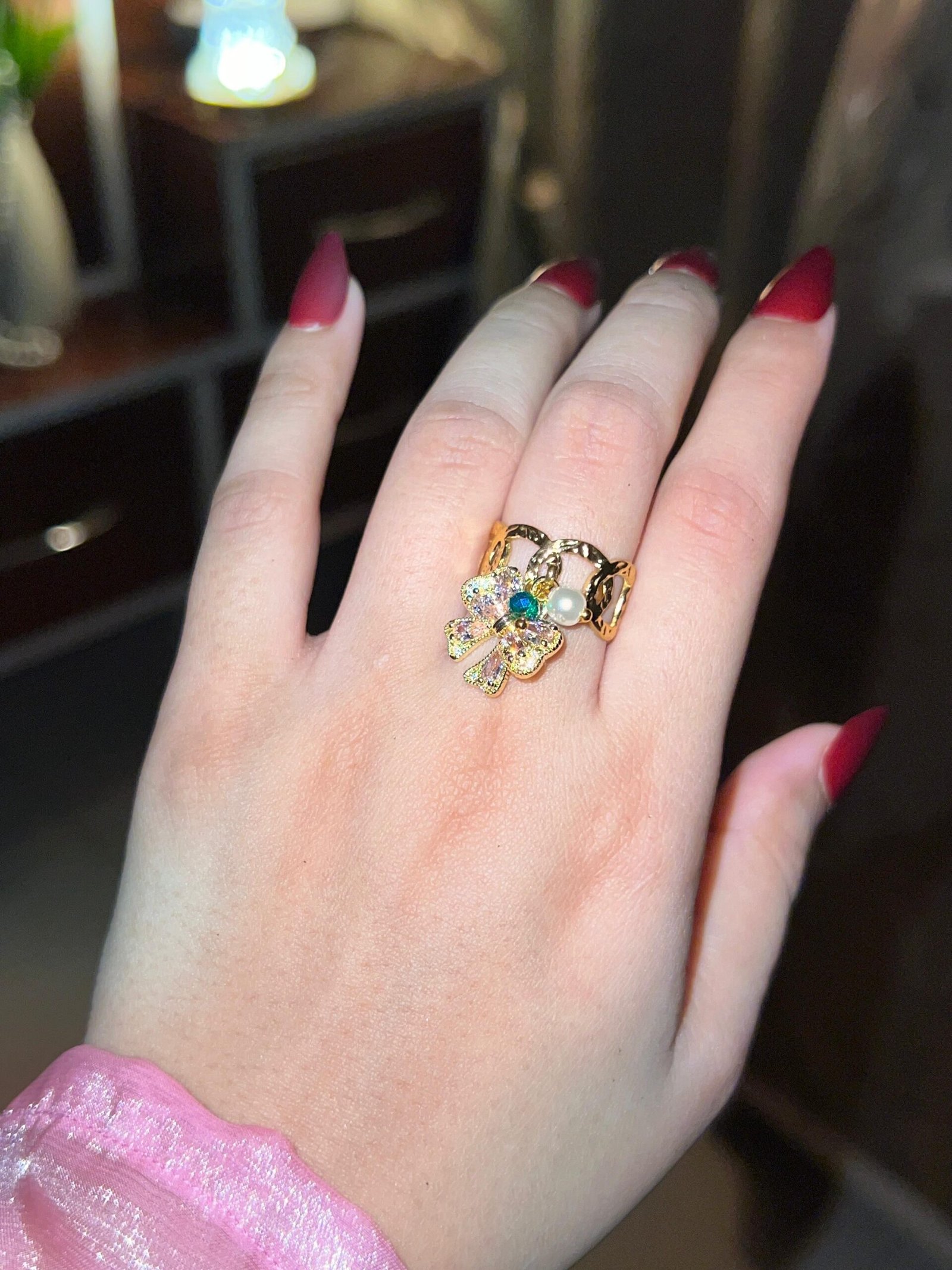 Vintage Ring 18kt Gold Plated Adjustable