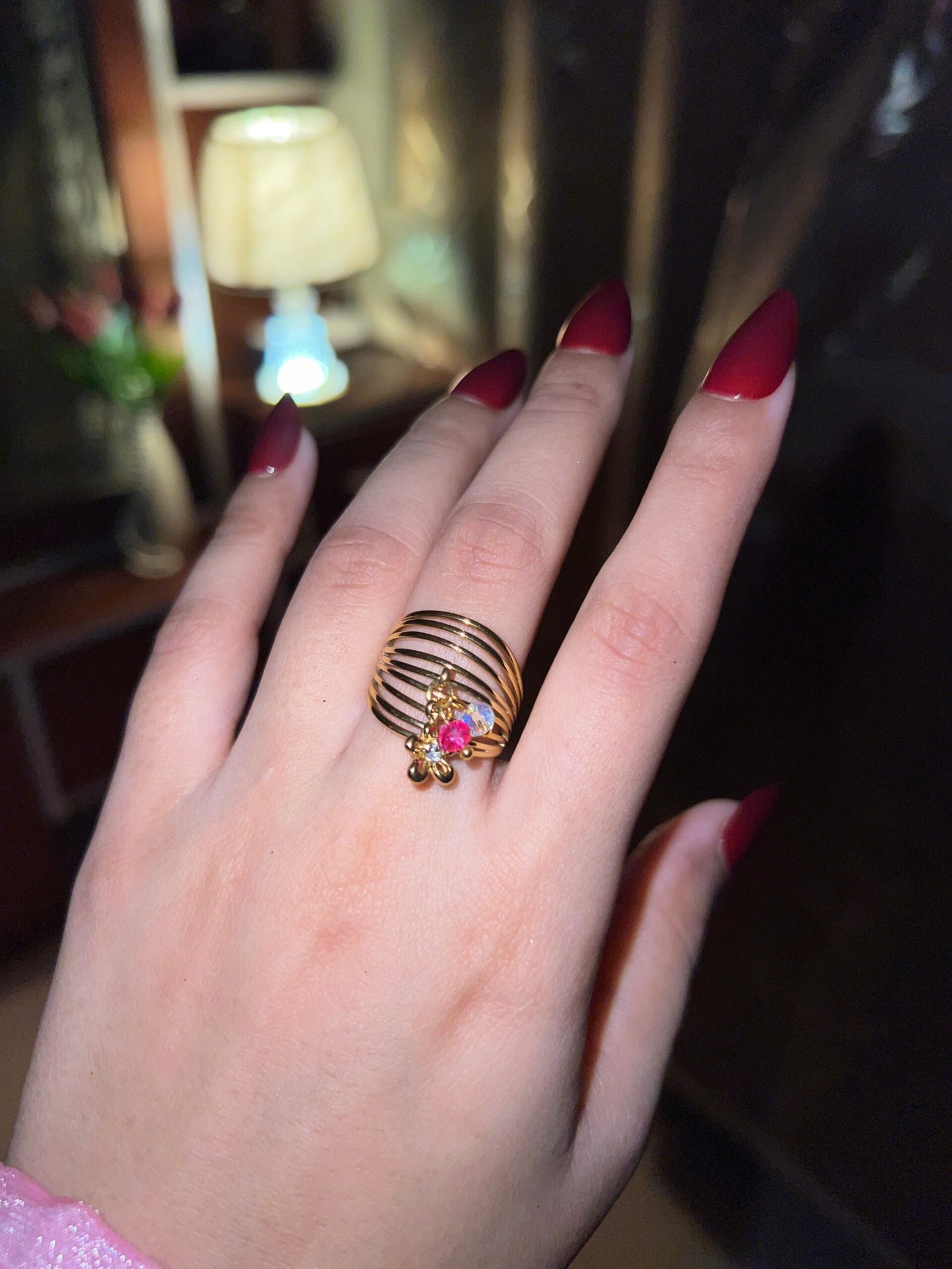 Vintage Ring 18kt Gold Plated Adjustable