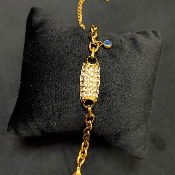 18kt Gold plated Boho, evil eye chain bracelet (anti ternish)