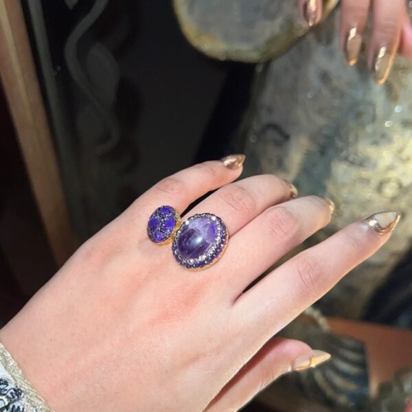 TURKISH ADJUSTABLE STATEMENT RING (PURPLE)